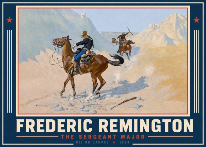 Frederic Remington The Sergeant Major No2 - Poster