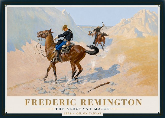 Frederic Remington The Sergeant Major No6 - Poster