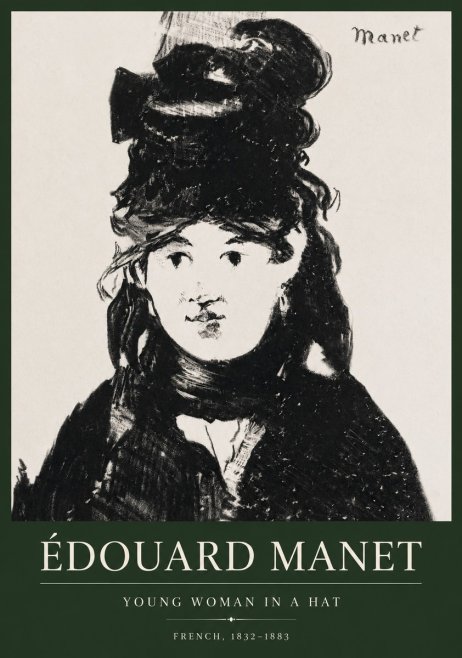 Édouard Manet Portrait of a Young Woman II No5 - Poster