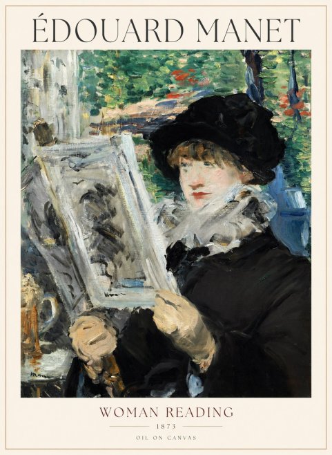 Édouard Manet Woman Reading No1 - Poster