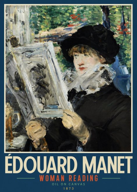 Édouard Manet Woman Reading No2 - Poster