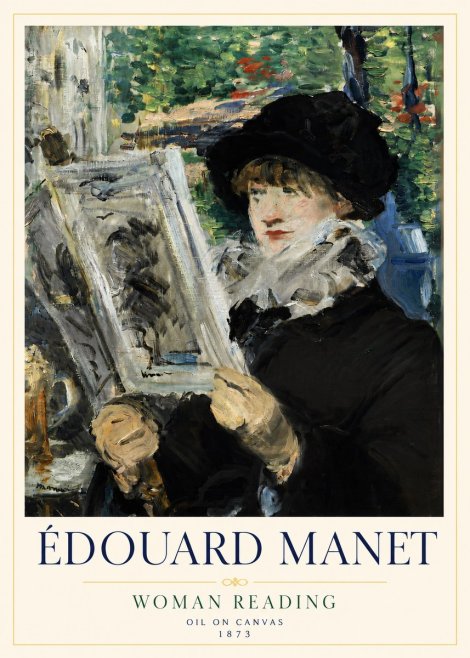 Édouard Manet Woman Reading No4 - Poster