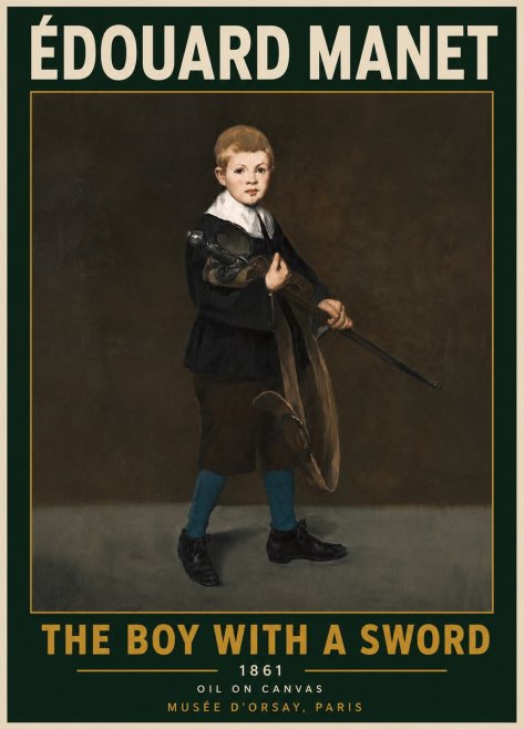 Édouard Manet The Boy with a Sword No6 - Poster