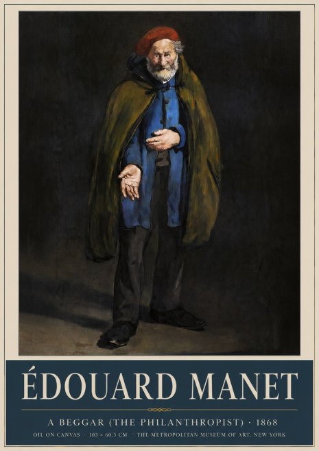 Édouard Manet A Beggar (the Philanthropist) No3 - Poster