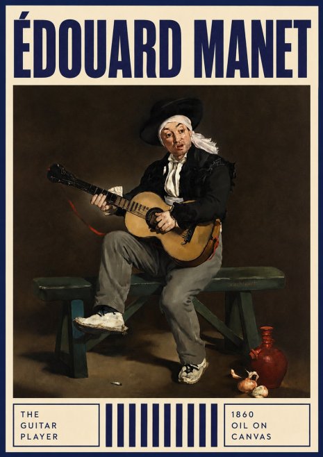 Édouard Manet The Guitar Player No3 - Poster