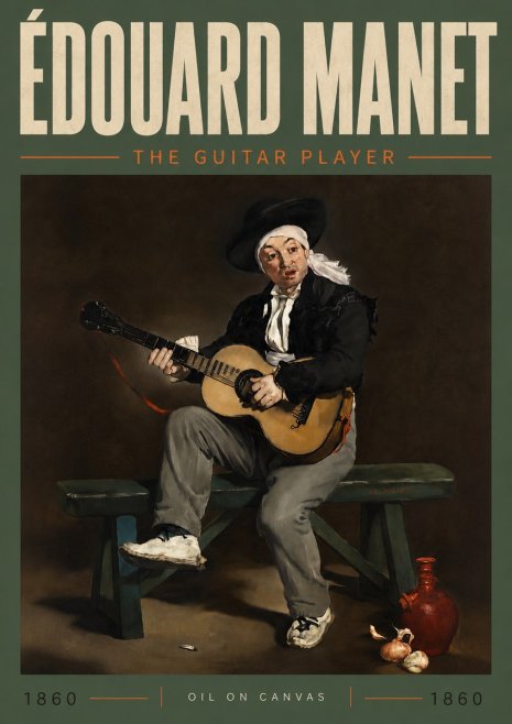 Édouard Manet The Guitar Player No5 - Poster
