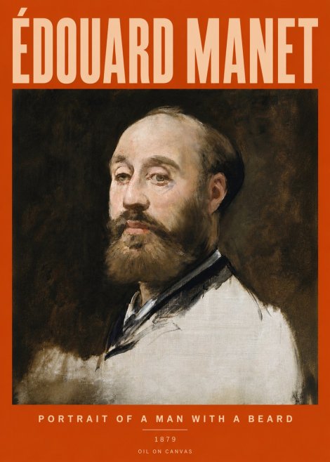 Édouard Manet Portrait of a Man with a Beard No5 - Poster