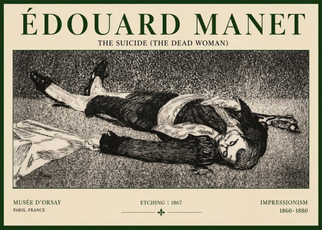 Édouard Manet The Suicide (the Dead Woman) No3 - Poster