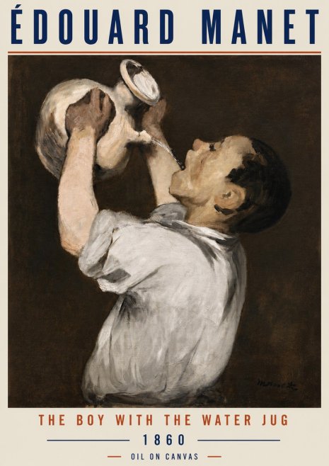 Édouard Manet The Boy with the Water Jug No4 - Poster