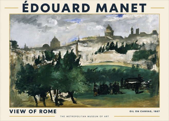Édouard Manet View of Rome No4 - Poster
