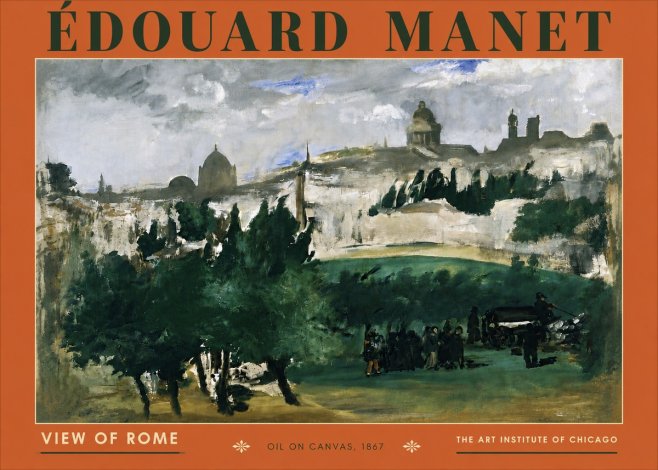 Édouard Manet View of Rome No6 - Poster