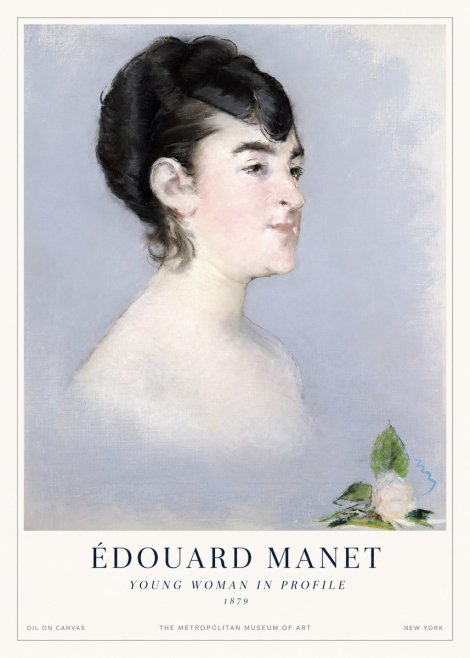 Édouard Manet Young Woman in Profile No1 - Poster
