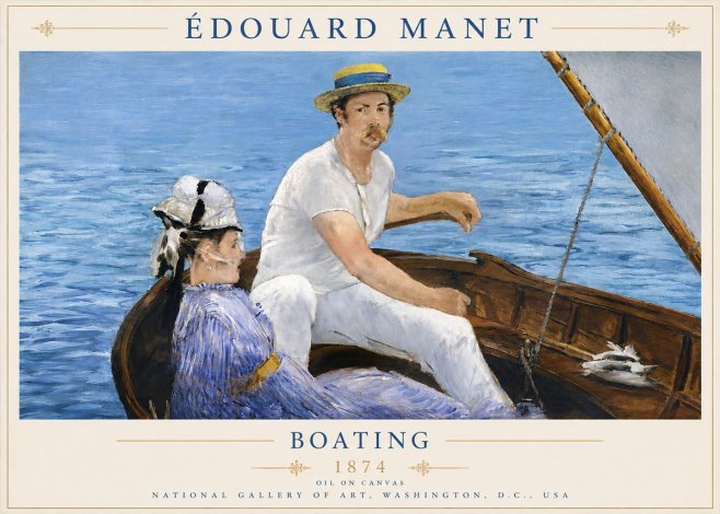 Édouard Manet Boating No3 - Poster