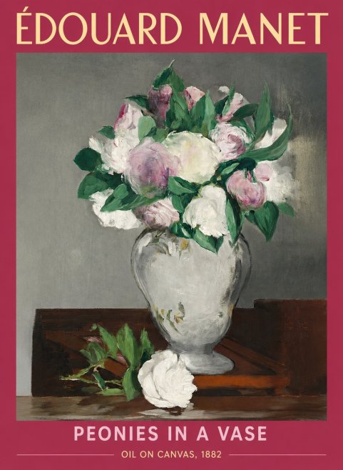 Édouard Manet Peonies in a Vase No2 - Poster