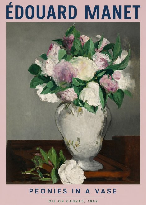 Édouard Manet Peonies in a Vase No3 - Poster