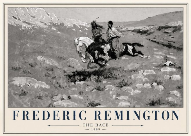 Frederic Remington The Race II No6 - Poster