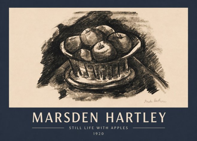 Marsden Hartley Still Life with Apples No4 - Poster