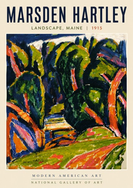 Marsden Hartley Landscape, Maine No4 - Poster