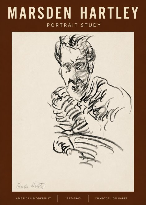 Marsden Hartley Portrait Study No2 - Poster