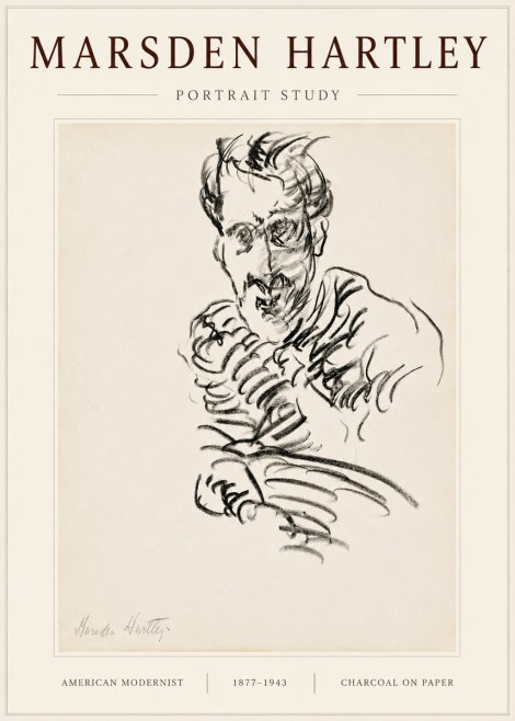 Marsden Hartley Portrait Study No6 - Poster