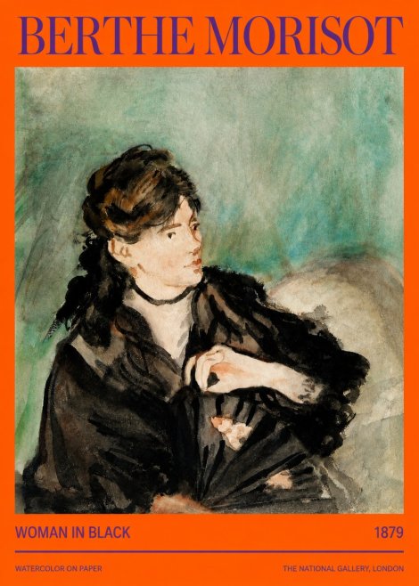 Berthe Morisot Woman in Black No2 - Poster