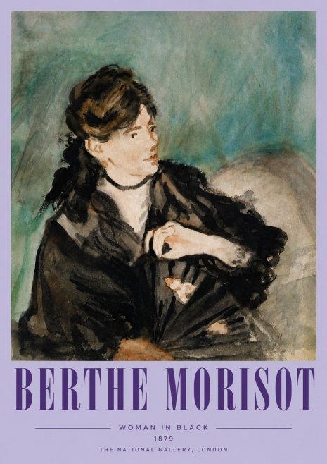 Berthe Morisot Woman in Black No4 - Poster