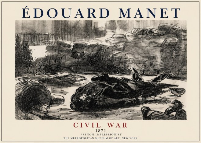Édouard Manet Civil War No3 - Poster