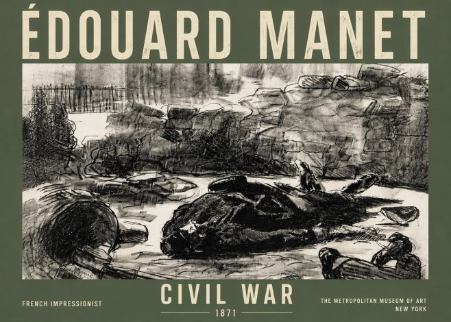 Édouard Manet Civil War No5 - Poster