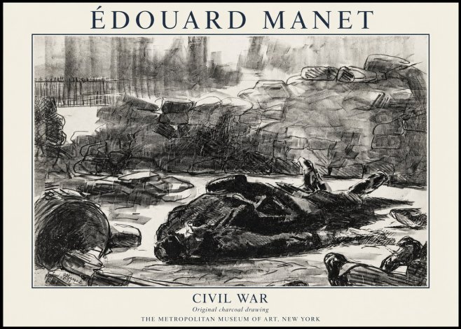 Édouard Manet Civil War No6 - Poster