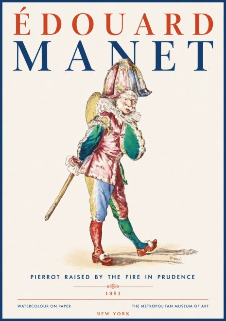 Édouard Manet Pierrot Raised by the Fire in Prudence No5 - Poster