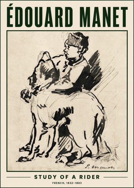 Édouard Manet Study of a Rider No4 - Poster