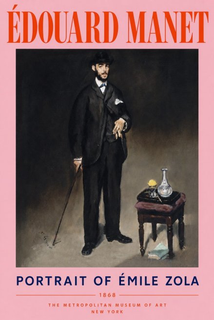 Édouard Manet Portrait of Émile Zola No4 - Poster