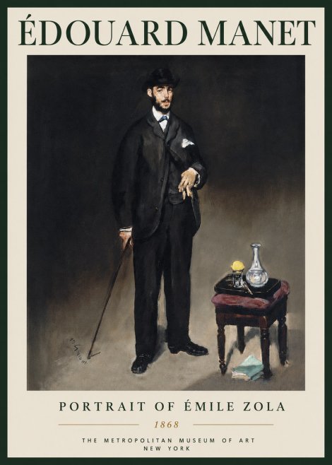 Édouard Manet Portrait of Émile Zola No5 - Poster