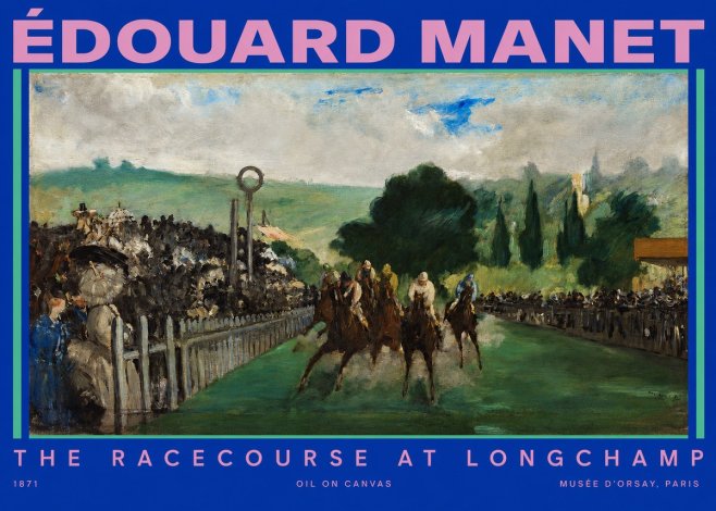 Édouard Manet The Racecourse at Longchamp No2 - Poster