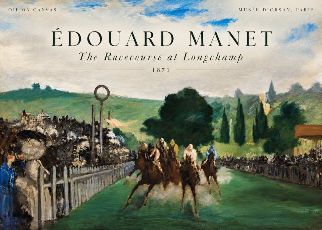 Édouard Manet The Racecourse at Longchamp No6 - Poster