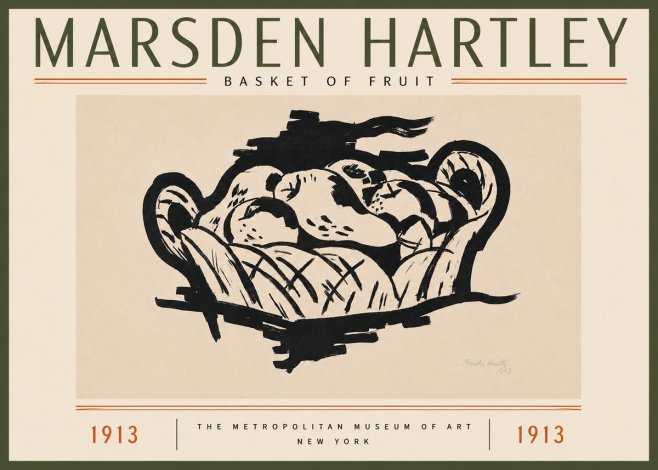 Marsden Hartley Basket of Fruit No4 - Poster
