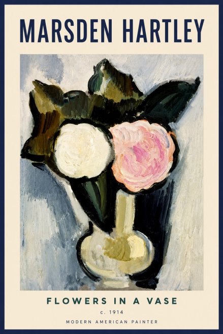 Marsden Hartley Flowers in a Vase No3 - Poster