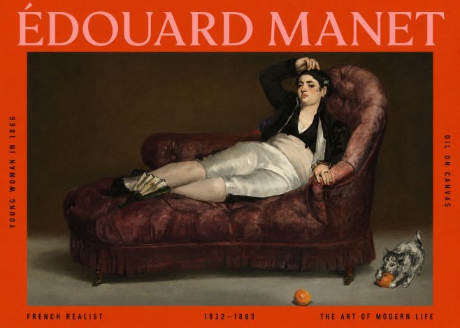 Édouard Manet Young Woman in 1866 No2 - Poster