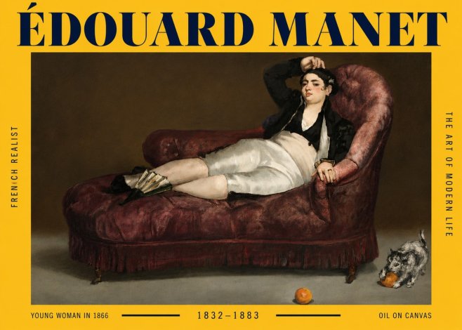 Édouard Manet Young Woman in 1866 No5 - Poster