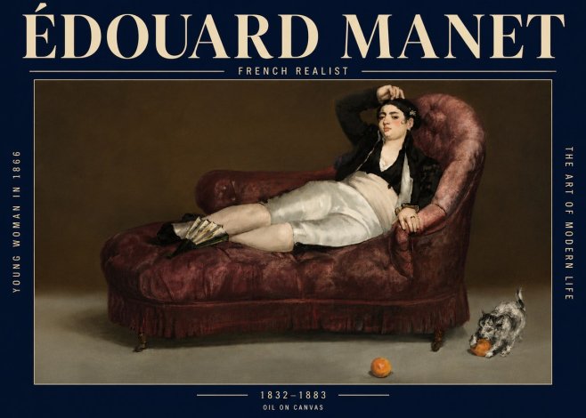 Édouard Manet Young Woman in 1866 No6 - Poster