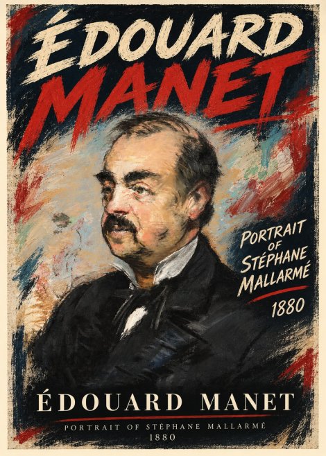 Édouard Manet Portrait of Stéphane Mallarmé I No3 - Poster