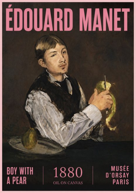 Édouard Manet Boy with a Pear No5 - Poster