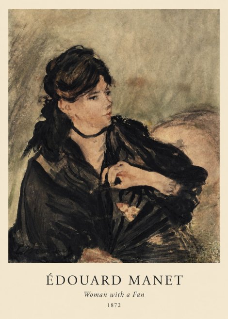 Édouard Manet Woman with a Fan No1 - Poster