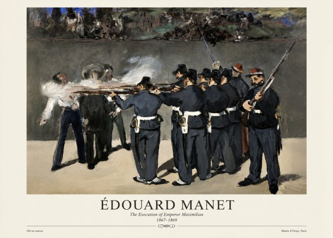 Édouard Manet The Execution of Emperor Maximilian No4 - Poster
