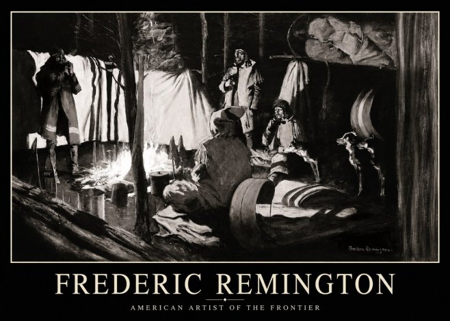 Frederic Remington A Trapper's Camp No1 - Poster