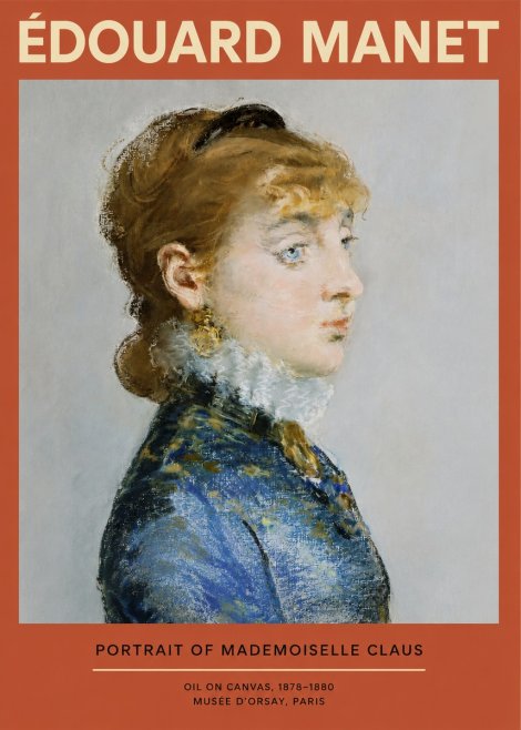 Édouard Manet Portrait of Mademoiselle Claus No2 - Poster