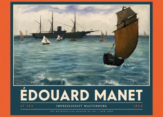 Édouard Manet At Sea No4 - Poster