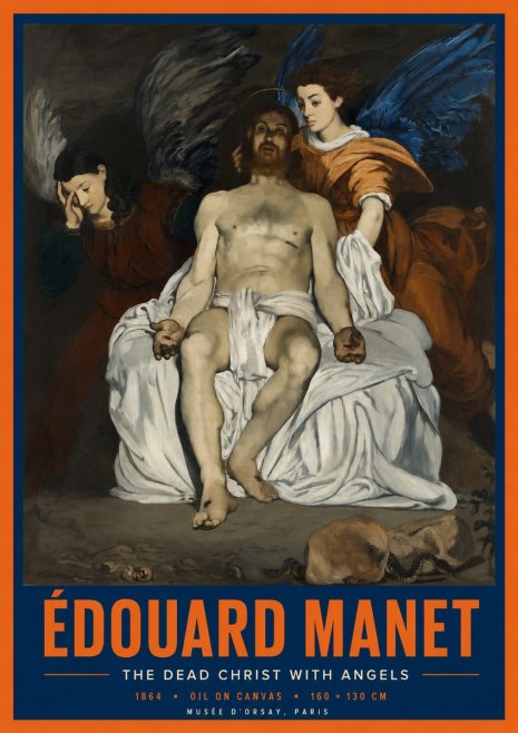 Édouard Manet The Dead Christ with Angels No2 - Poster