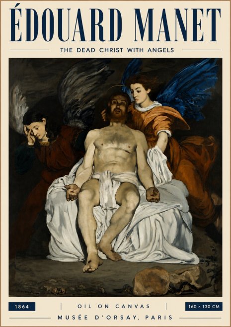 Édouard Manet The Dead Christ with Angels No6 - Poster