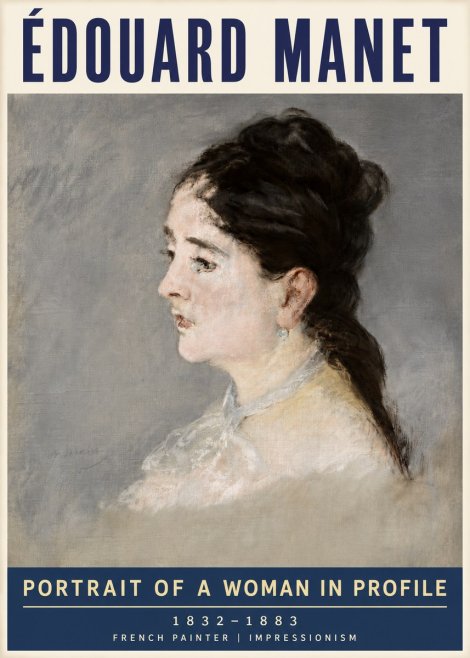 Édouard Manet Portrait of a Woman in Profile No6 - Poster